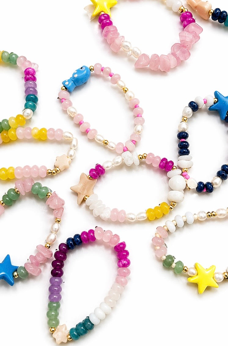 Clay, Bead and Pearl Bracelet