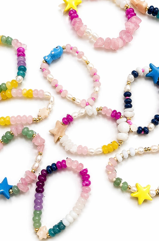 Clay, Bead and Pearl Bracelet